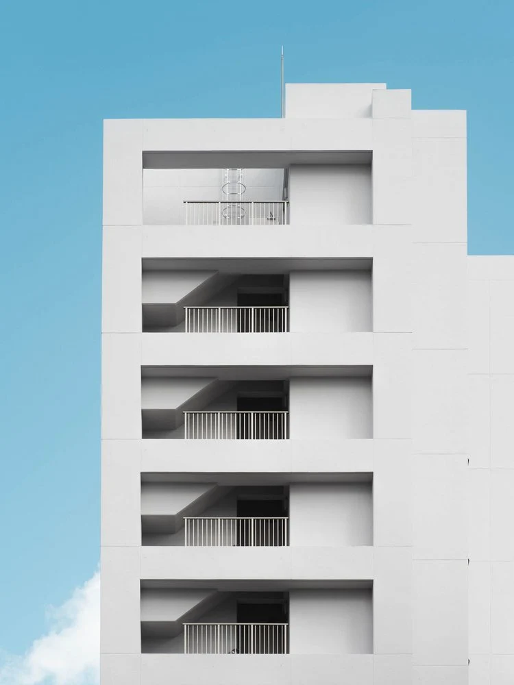 Minimalist Building Blue Sky