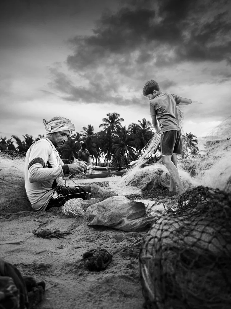 Tropical Beach Fishermen