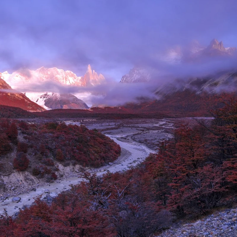 Purple Patagonia Mountains