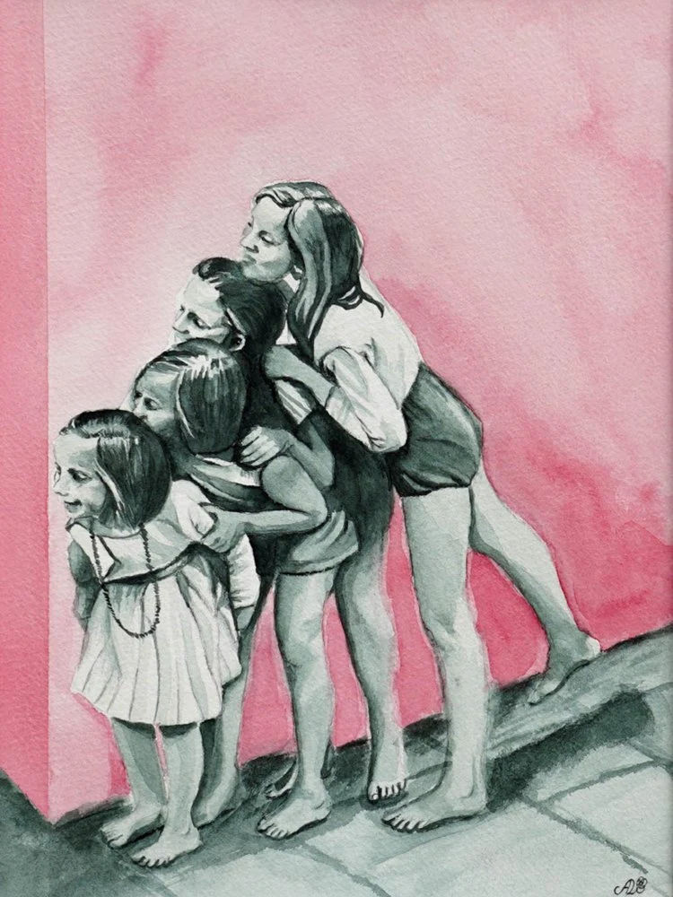 Sisters Piggyback Play