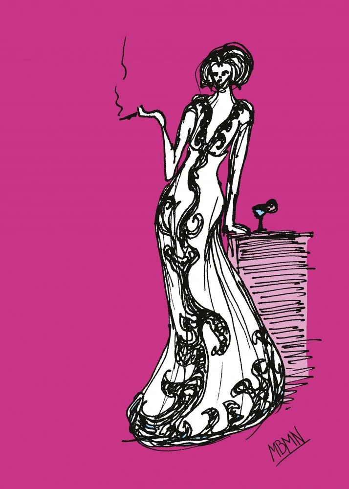 Sophisticated Woman Smoking