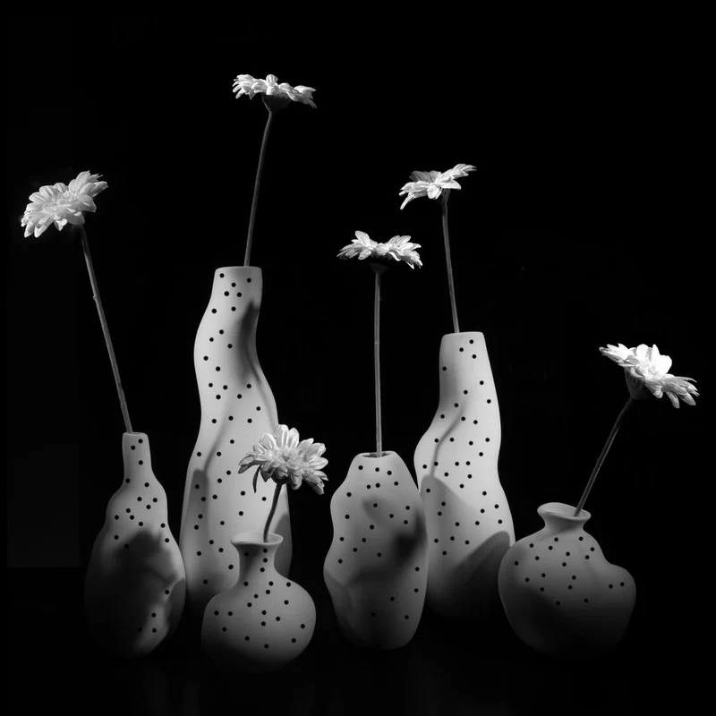 Elegant Polka Dot Blooms