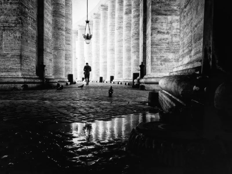 Solitary Stroll Grand Columns