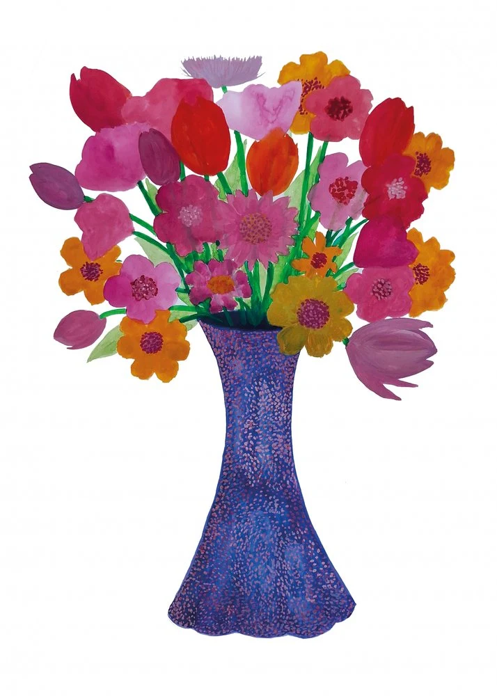 Vibrant Floral Vase