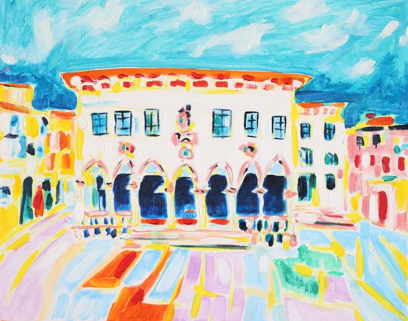 Vibrant Town Square