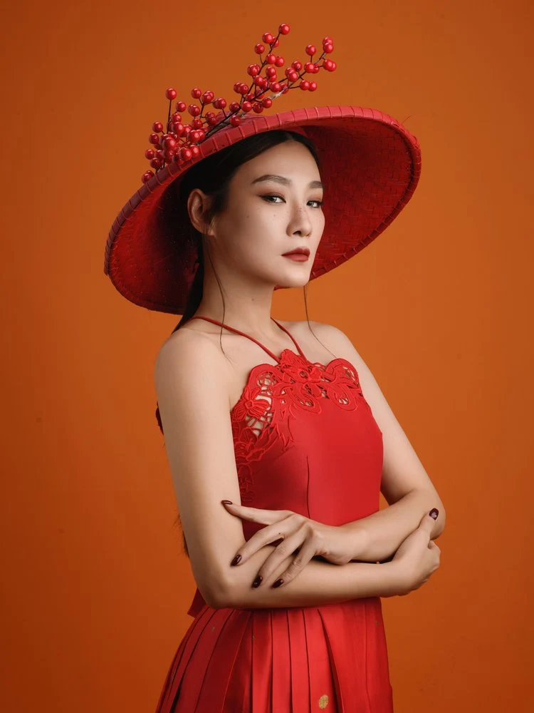 Elegant Woman Red Hat