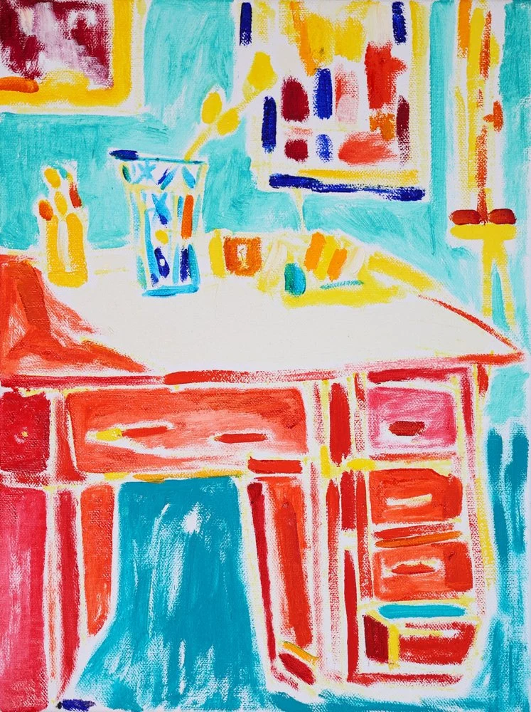 Vibrant Studio Desk