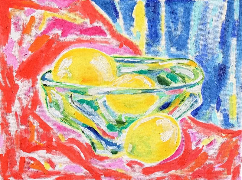 Vibrant Lemons Still Life
