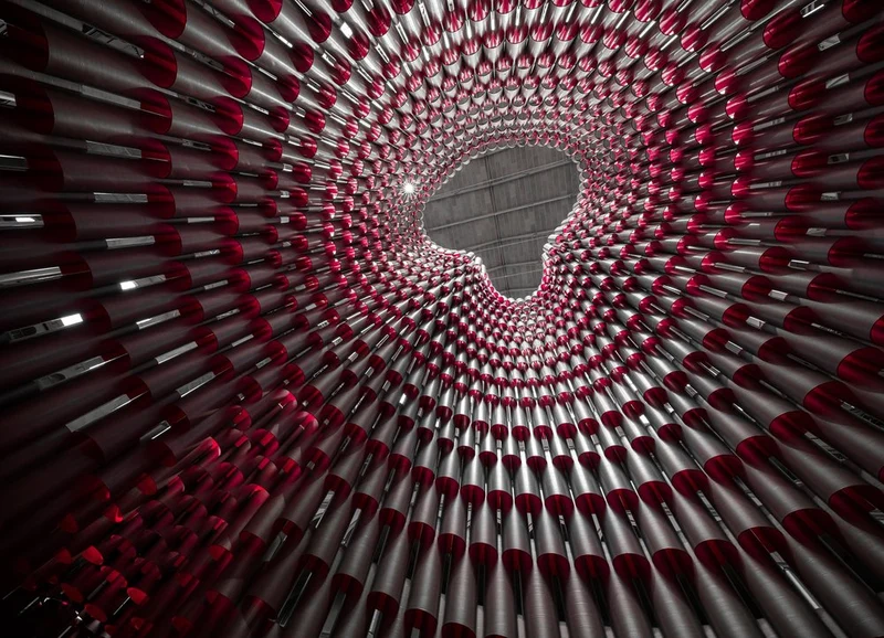 Red Geometric Vortex