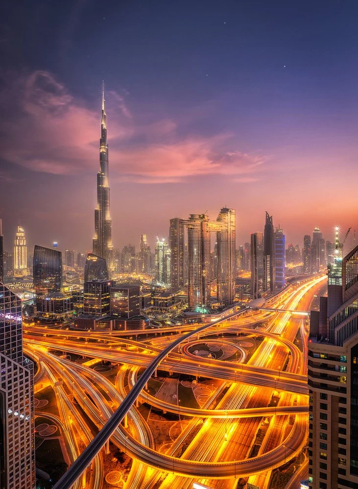 Dubai Night Cityscape
