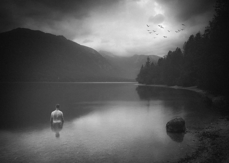 Solitary Man Mountain Lake