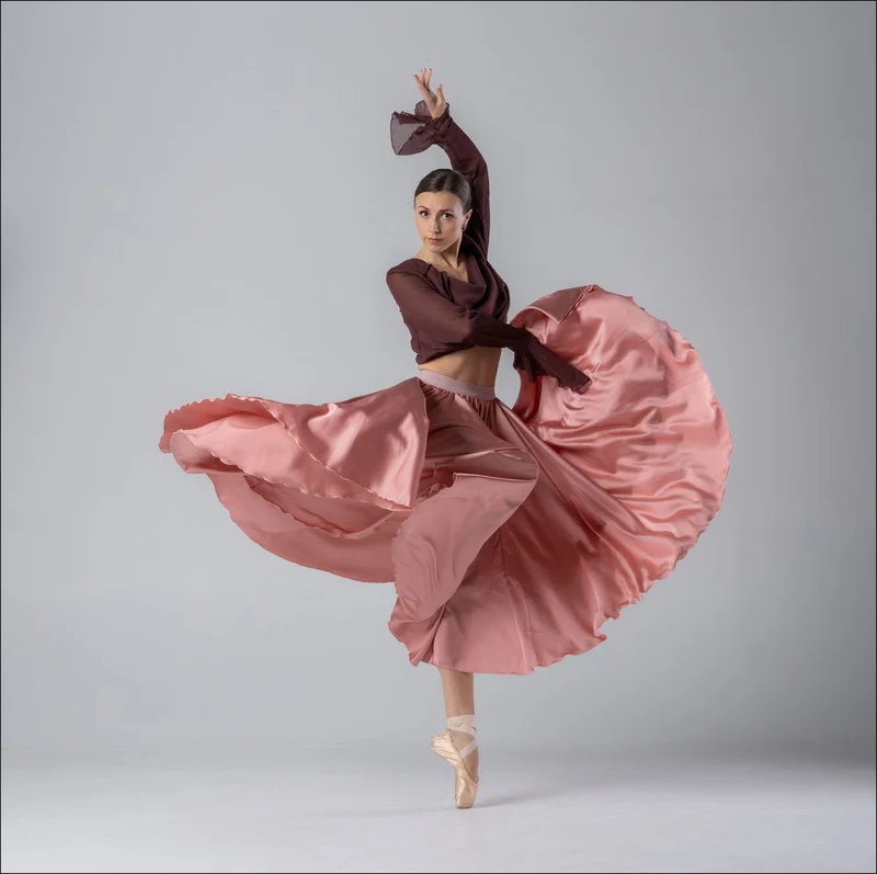 Ballet Dancer Flowing Skirt