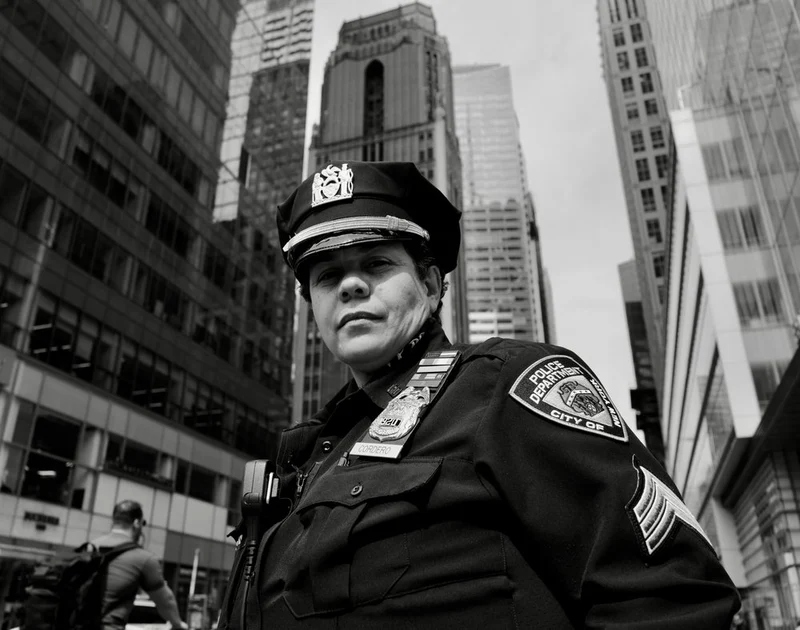 Determined City Police Officer
