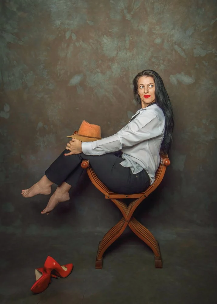 Pensive Woman Barefoot