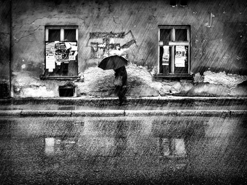 Rainy City Reflection