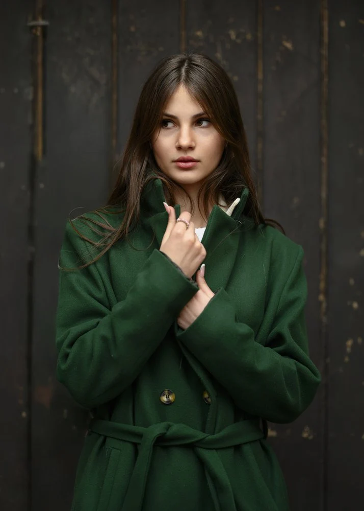 Green Coat Elegance