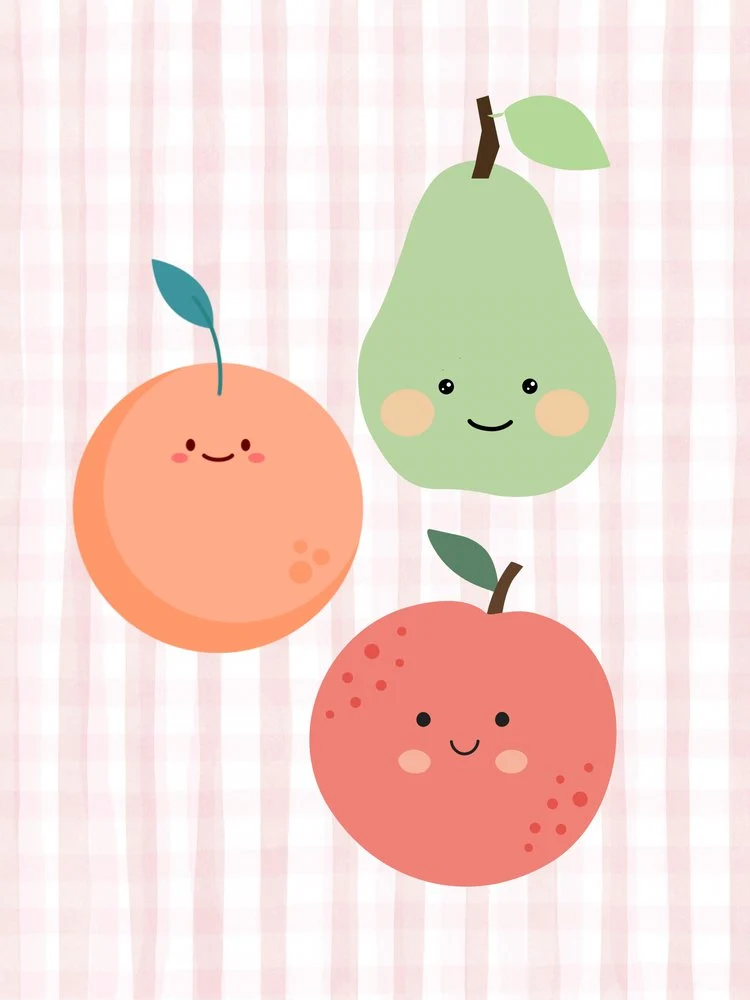 Cute Happy Fruits