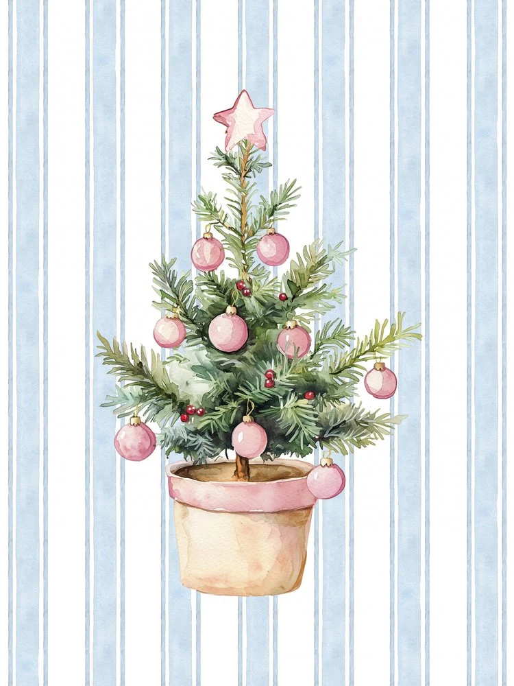 Pink Potted Christmas Tree
