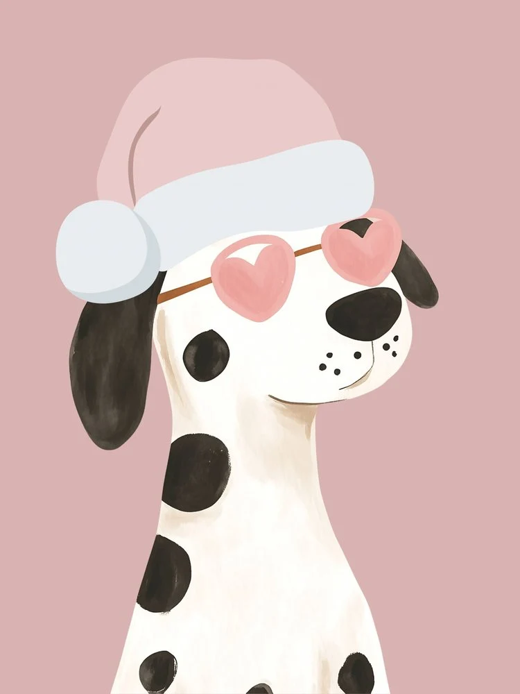 Pink Christmas Puppy