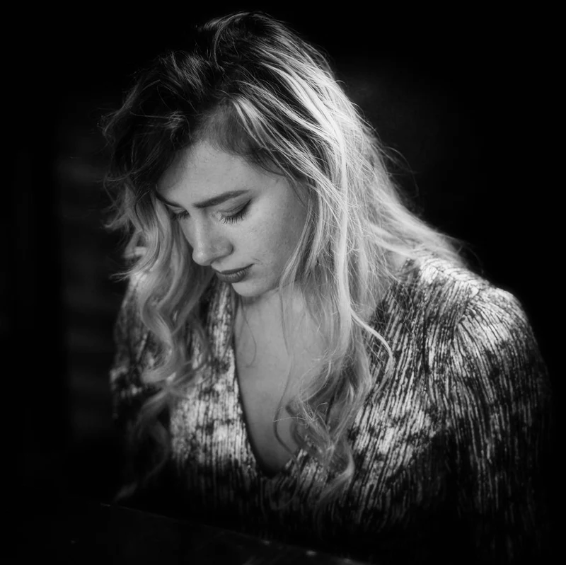 Pensive Blonde Woman