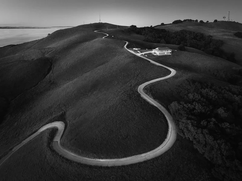 Winding Hillside Road