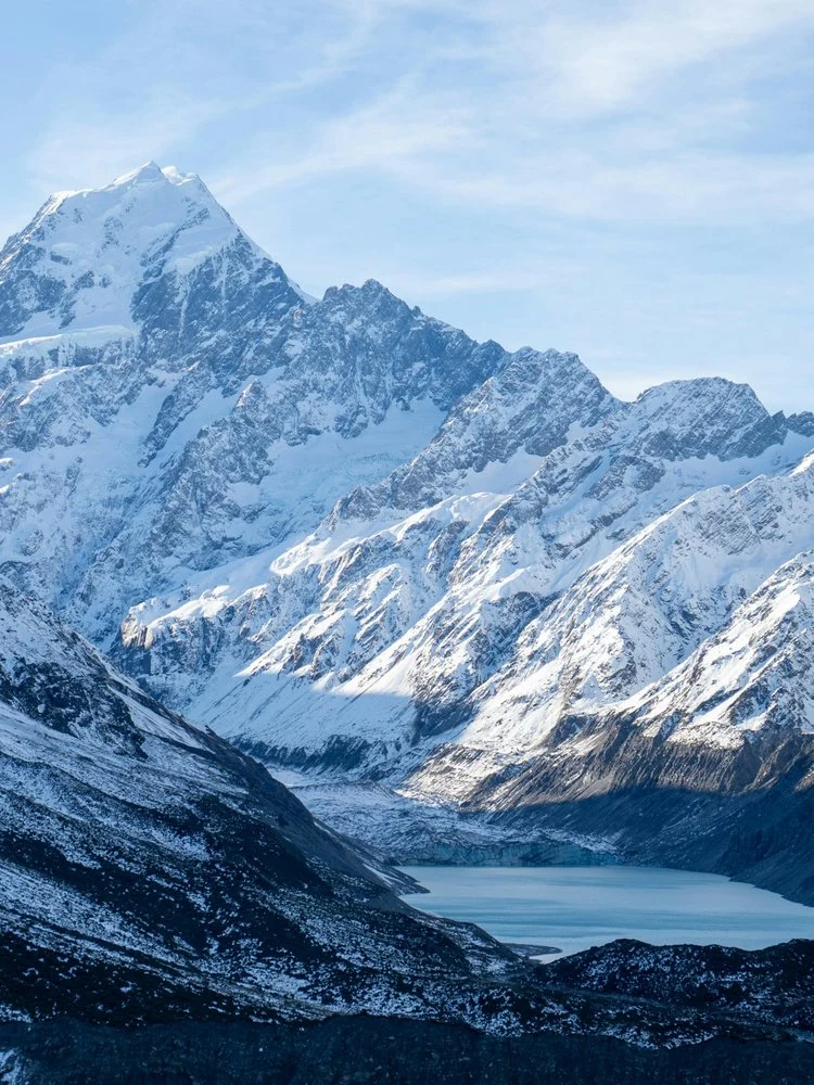 Majestic Snowy Mountain Lake