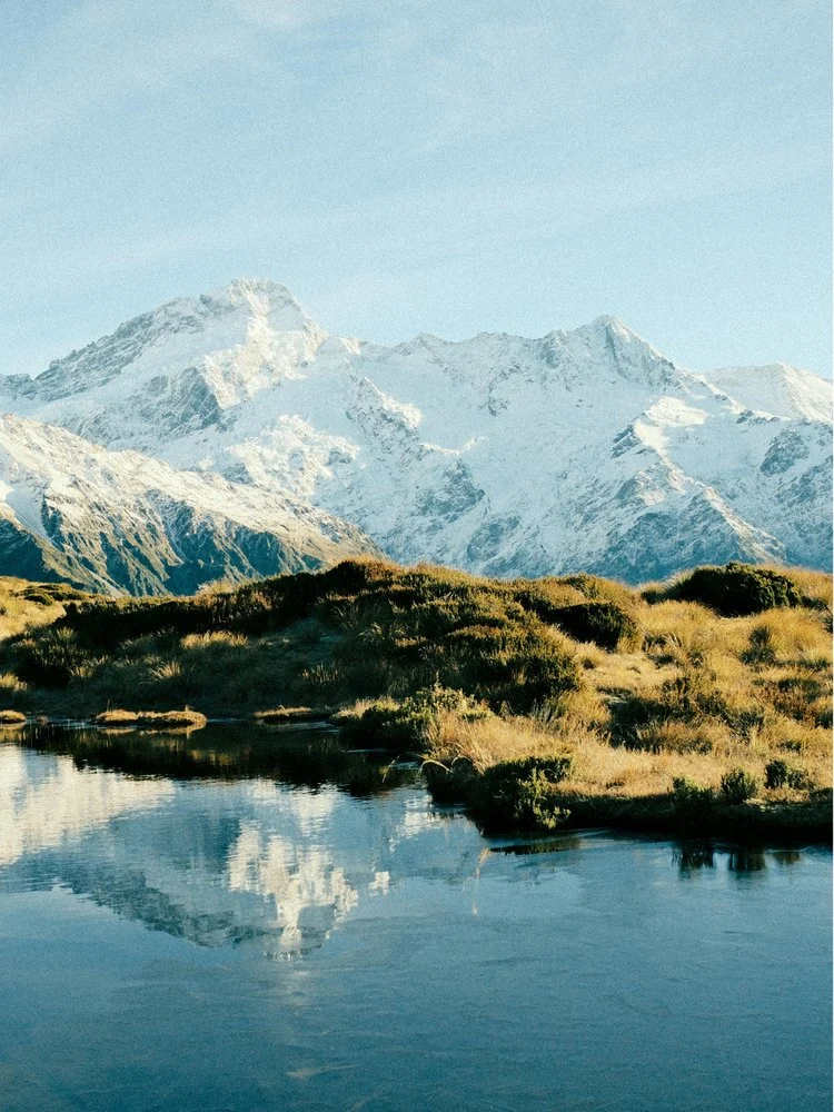 Snowy Mountain Reflection