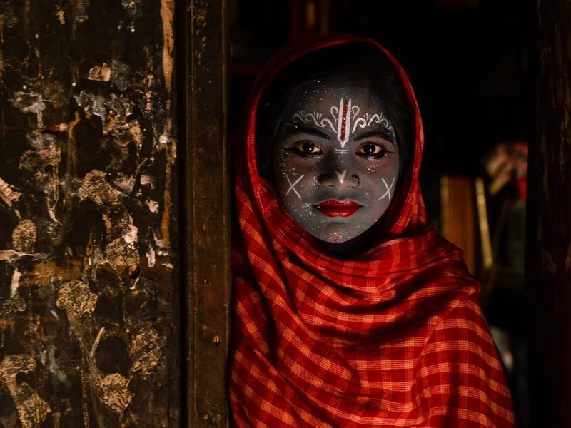 Intense Painted Face