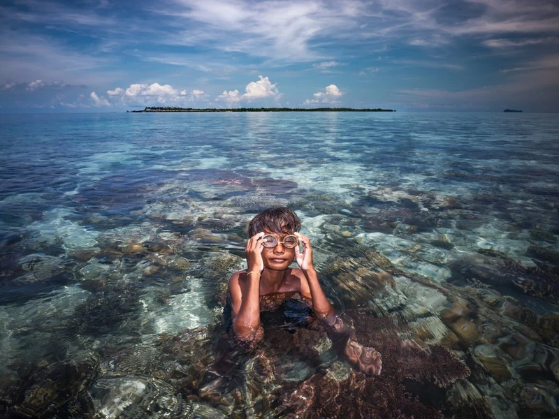 Boy in Tropical Water
