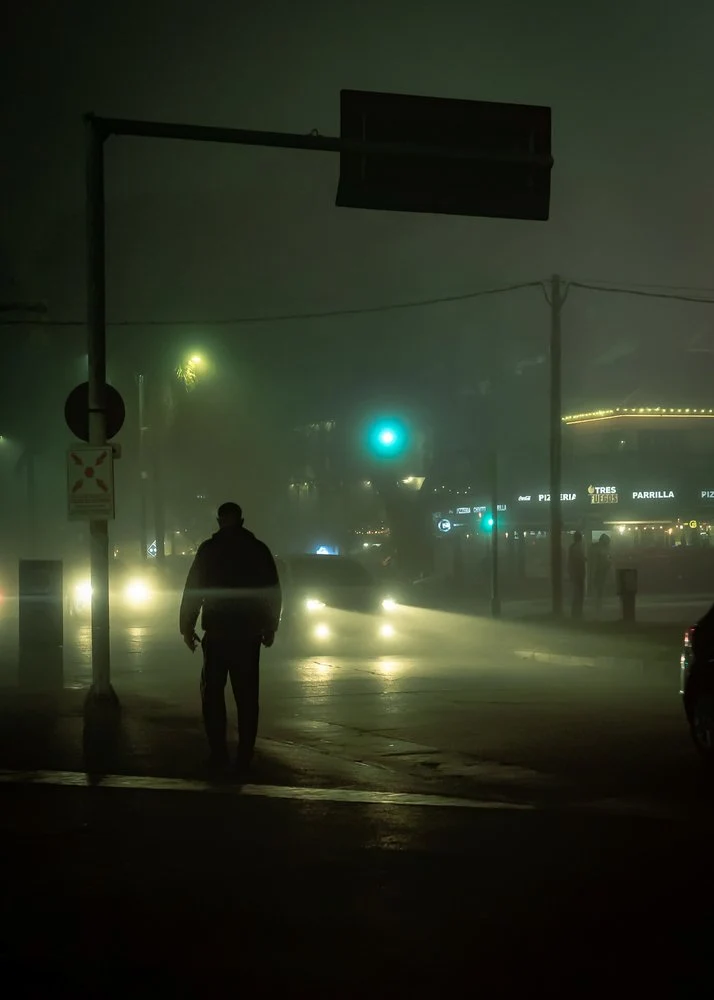 Misty Urban Night