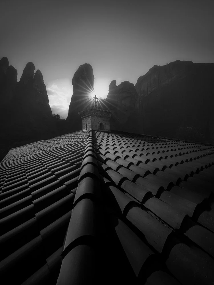 Meteora Monastery Sunburst