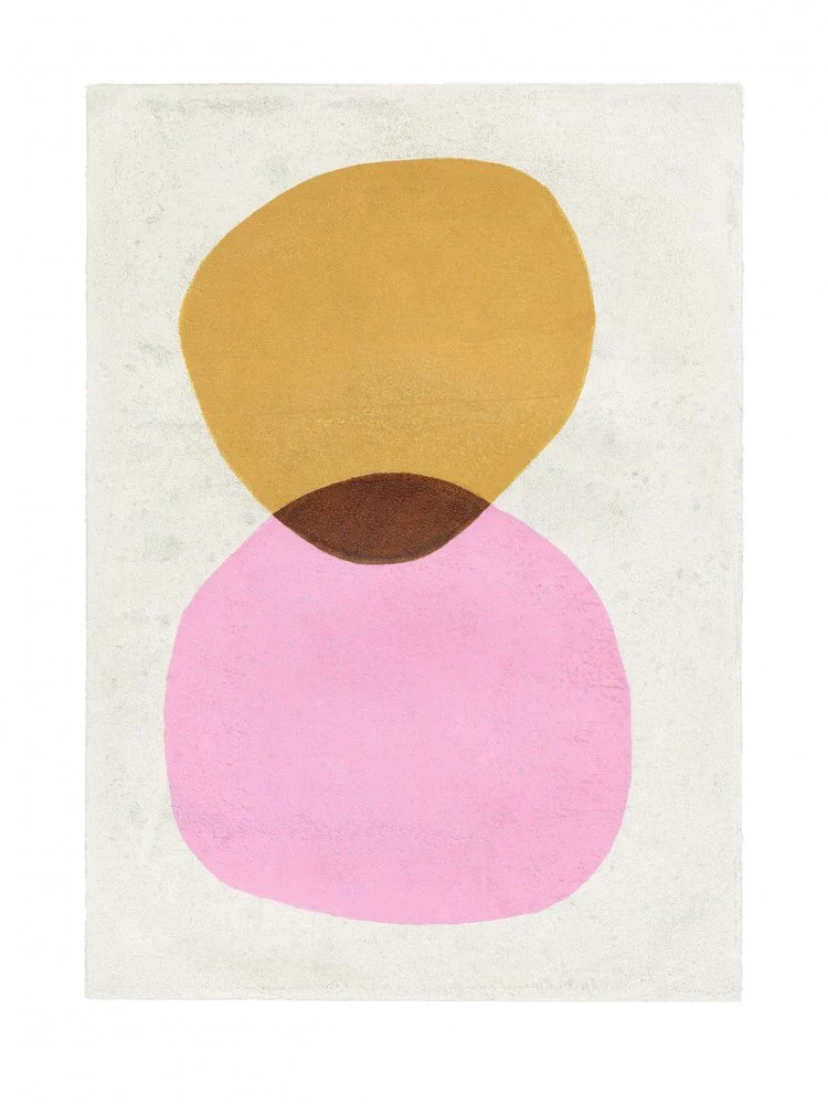 Pink Gold Abstract Shapes