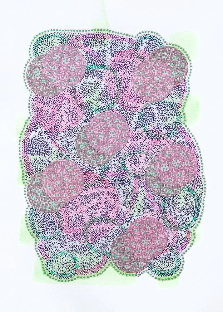 Vibrant Layered Dot Forms