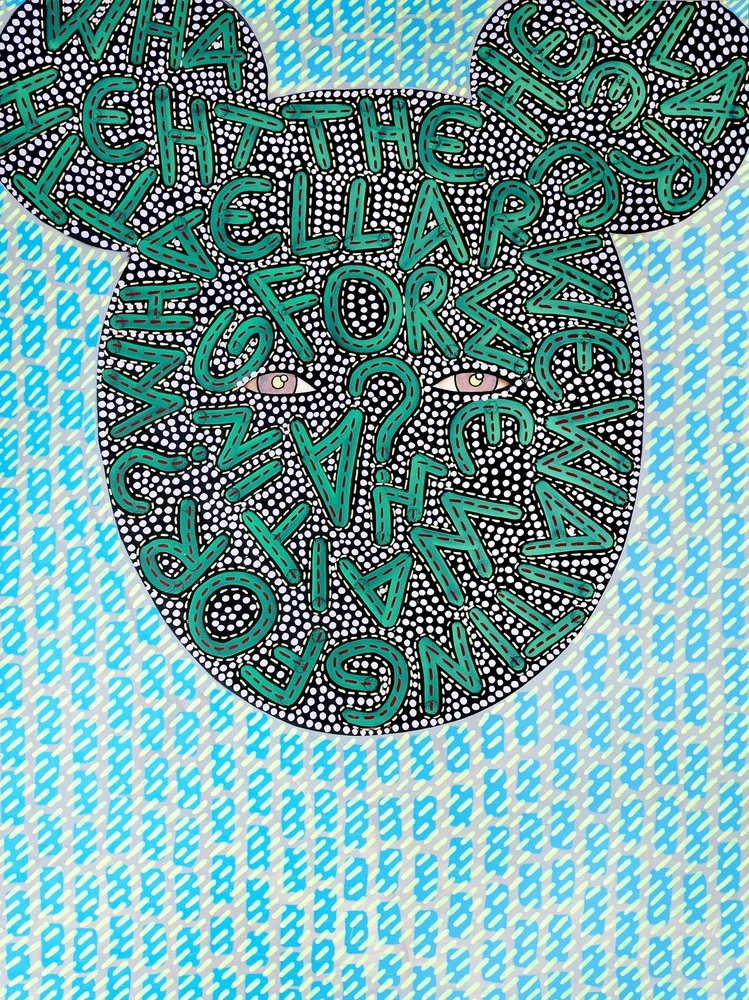 Bold Typography Mouse Head