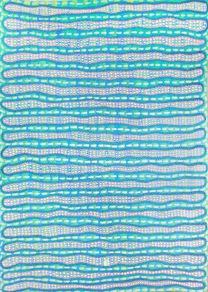 Flowing Aqua Blue Lines