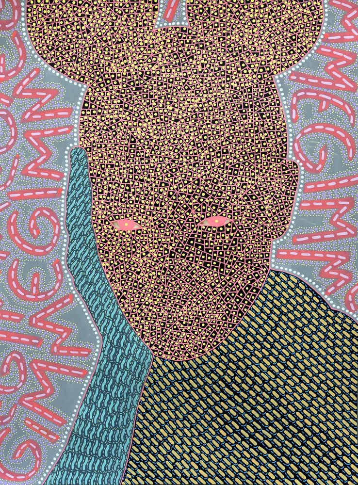 Graphic Patterned Portrait