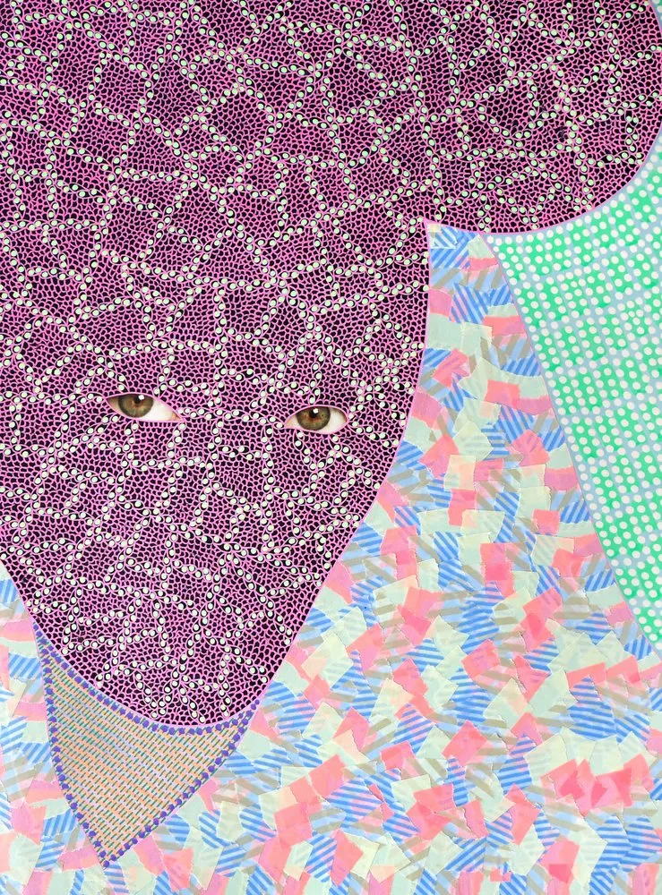 Purple Patterned Portrait
