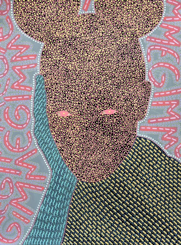 Pixelated Ear Portrait