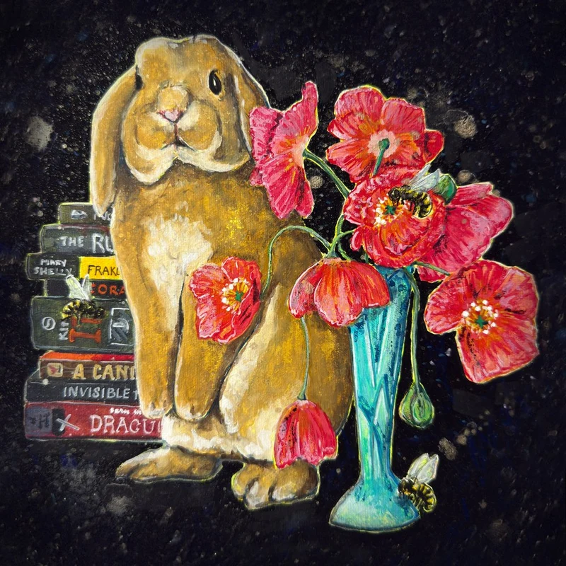 Whimsical Rabbit Poppies Books