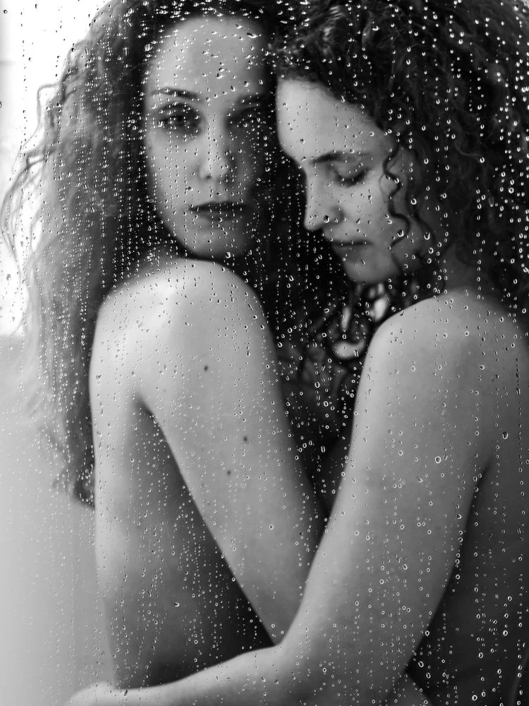 Two Women Wet Embrace