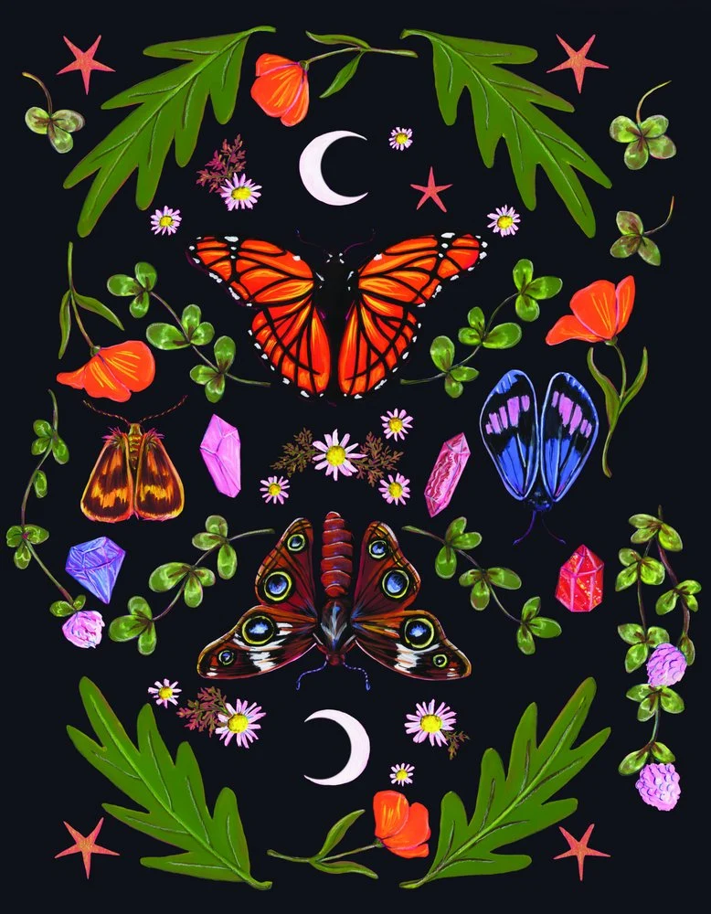 Mystic Butterflies Moon Crystals