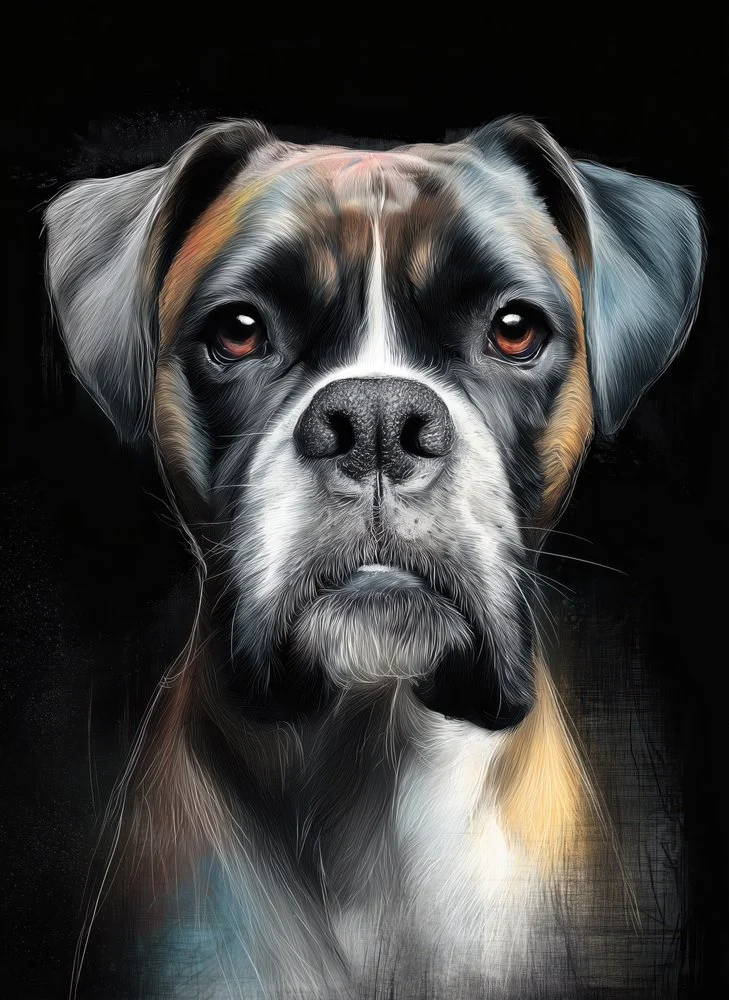 Expressive Boxer Portrait