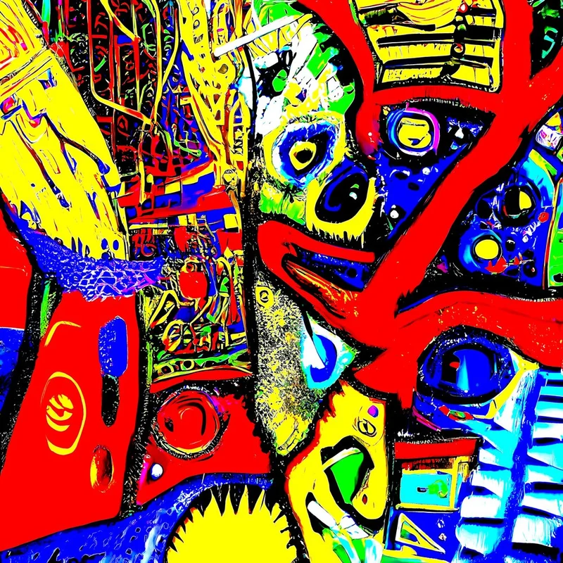 Vibrant Abstract Faces