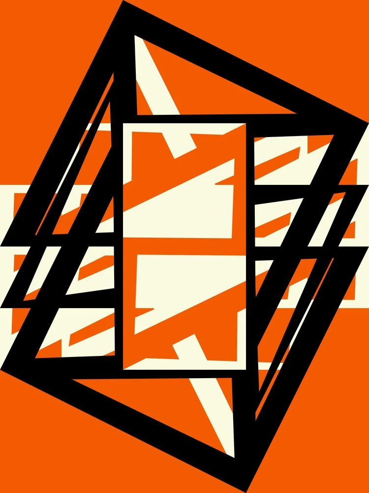 Orange Geometric Abstraction