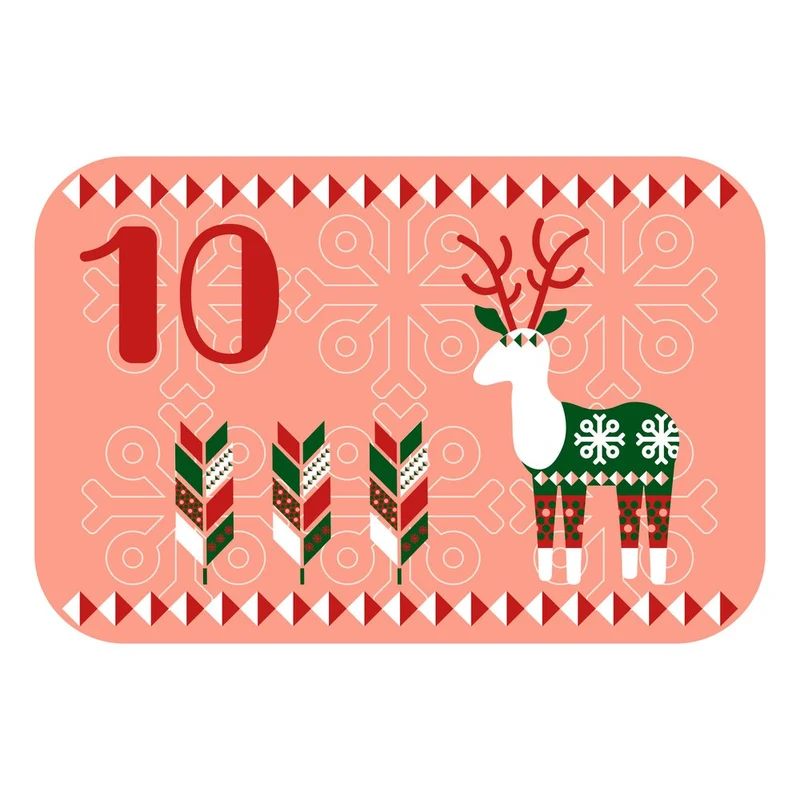 Festive Folk Reindeer Ten