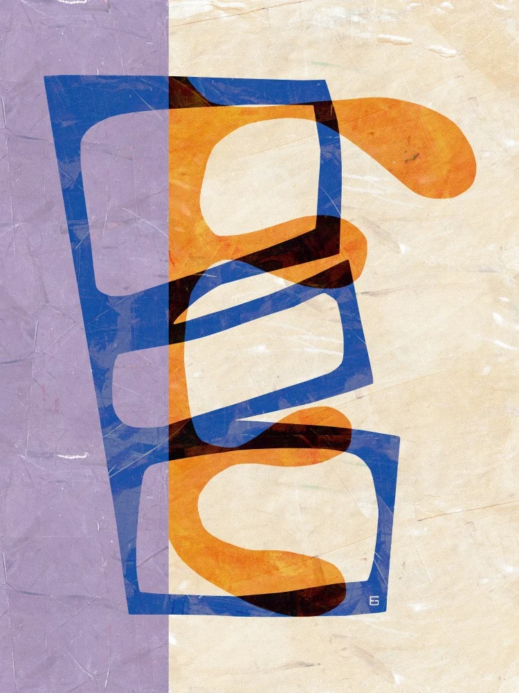 Cut Out Blue & Orange