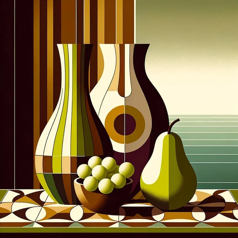 Geometric Fruit Still Life