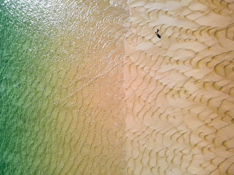 Aerial Beach Walk