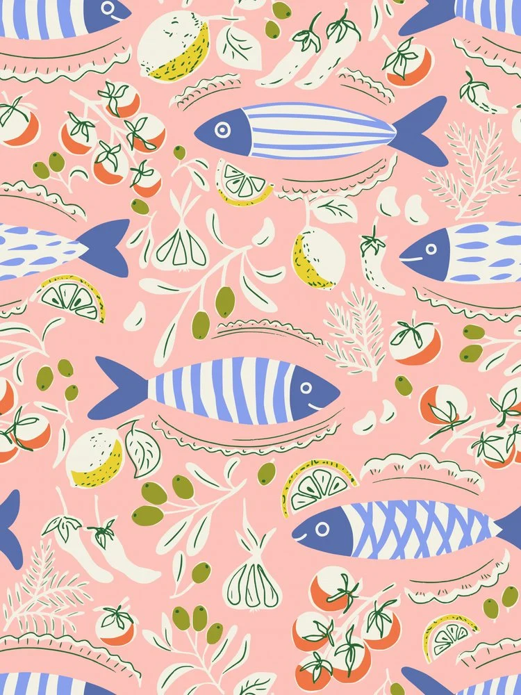 Whimsical Mediterranean Fish