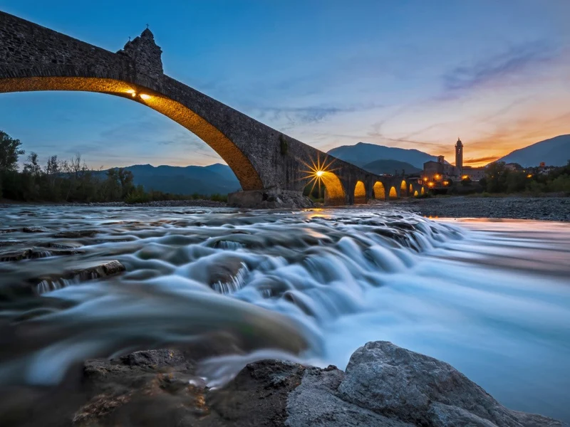 dopo tramonto e ponte antico